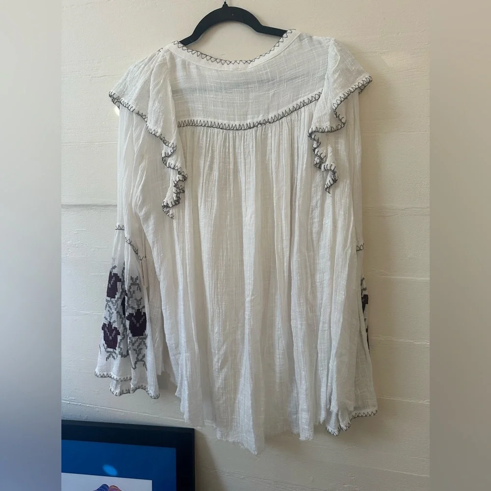 Free People Embroidered Flowy - Picture 5 of 9